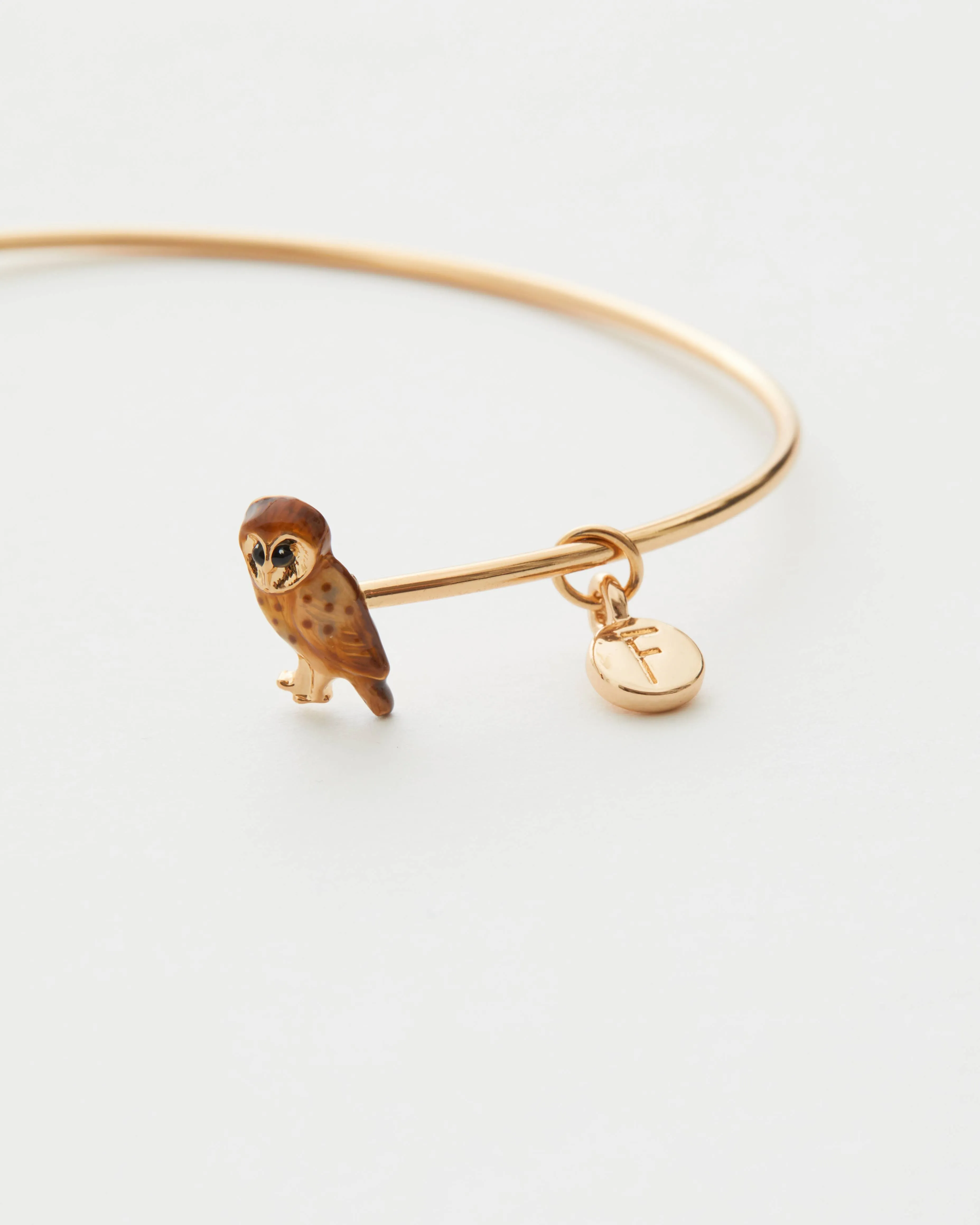 Enamel Barn Owl Bangle