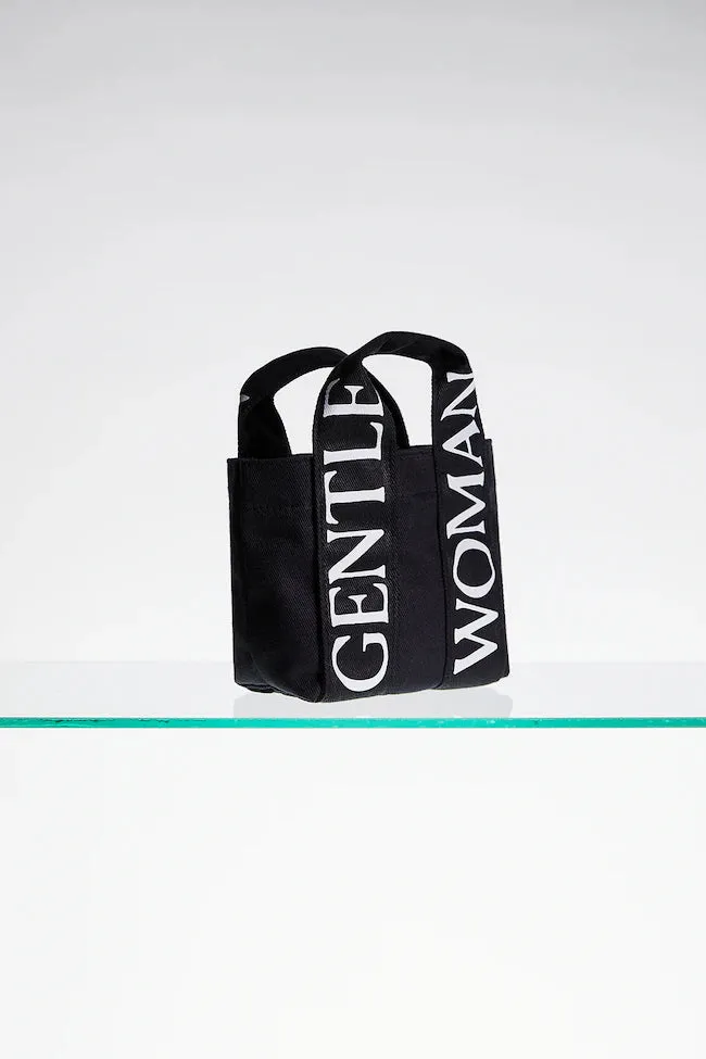 GENTLEWOMAN Logo Strap Micro Tote Box: Black