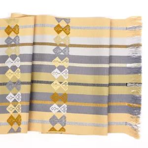 Guatemala Hand Woven Celebration Table Runner | Champagne
