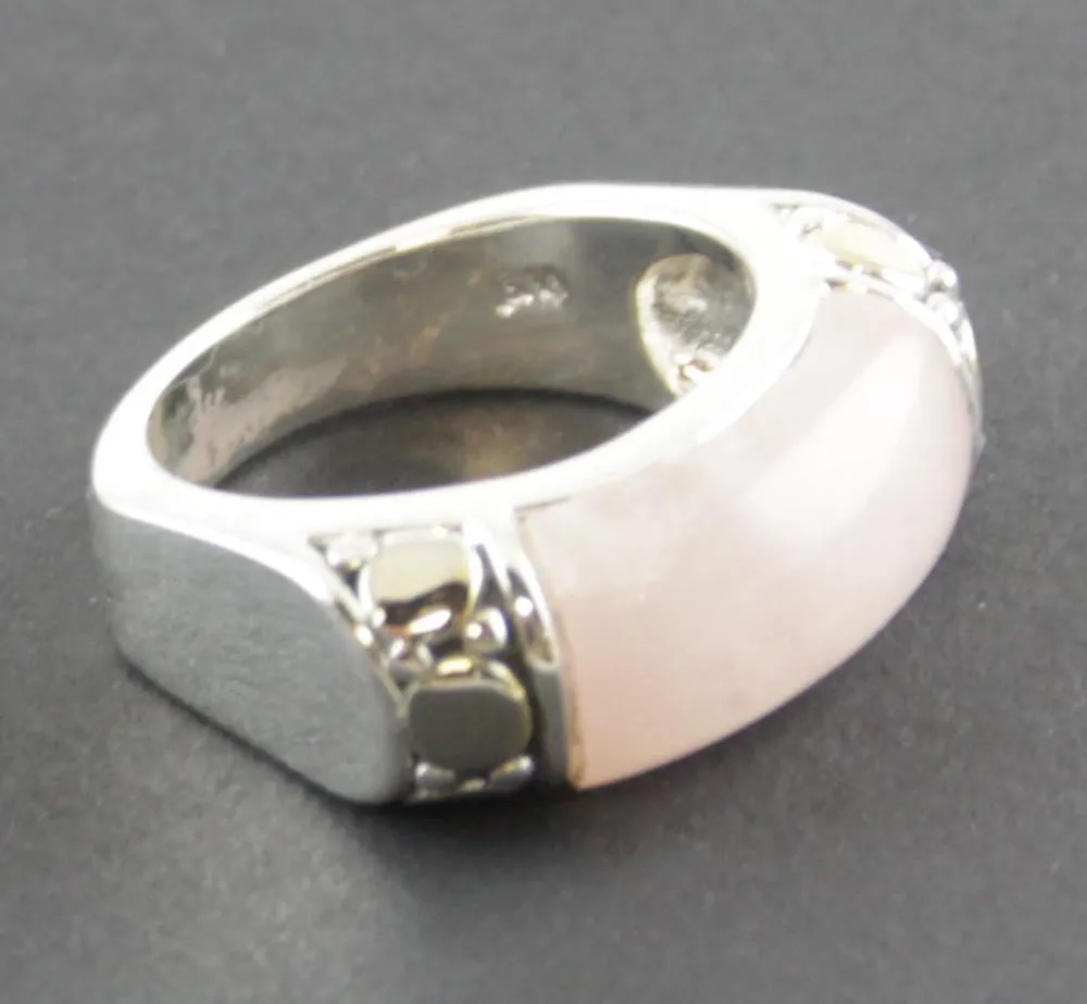 Sterling Silver Jade Ring Size 6